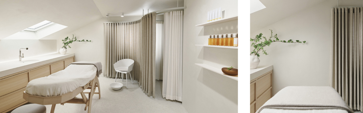 Wand, Boden, Vorhang mit Schiene von Hartmann